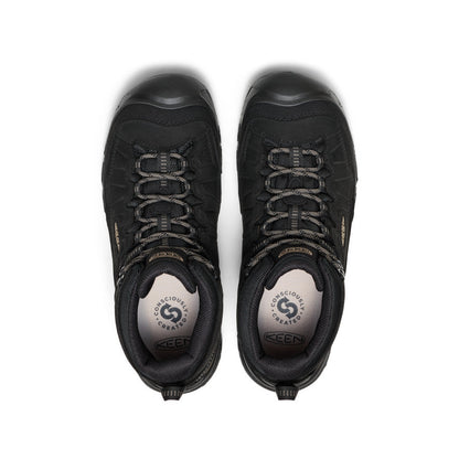 Men's Targhee IV Wide Waterproof Hiking Boot Triple Black - Keen