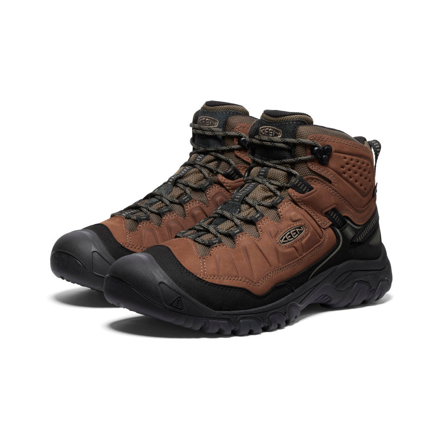 Men's Targhee IV Wide Waterproof Hiking Boot Bison/Black - Keen