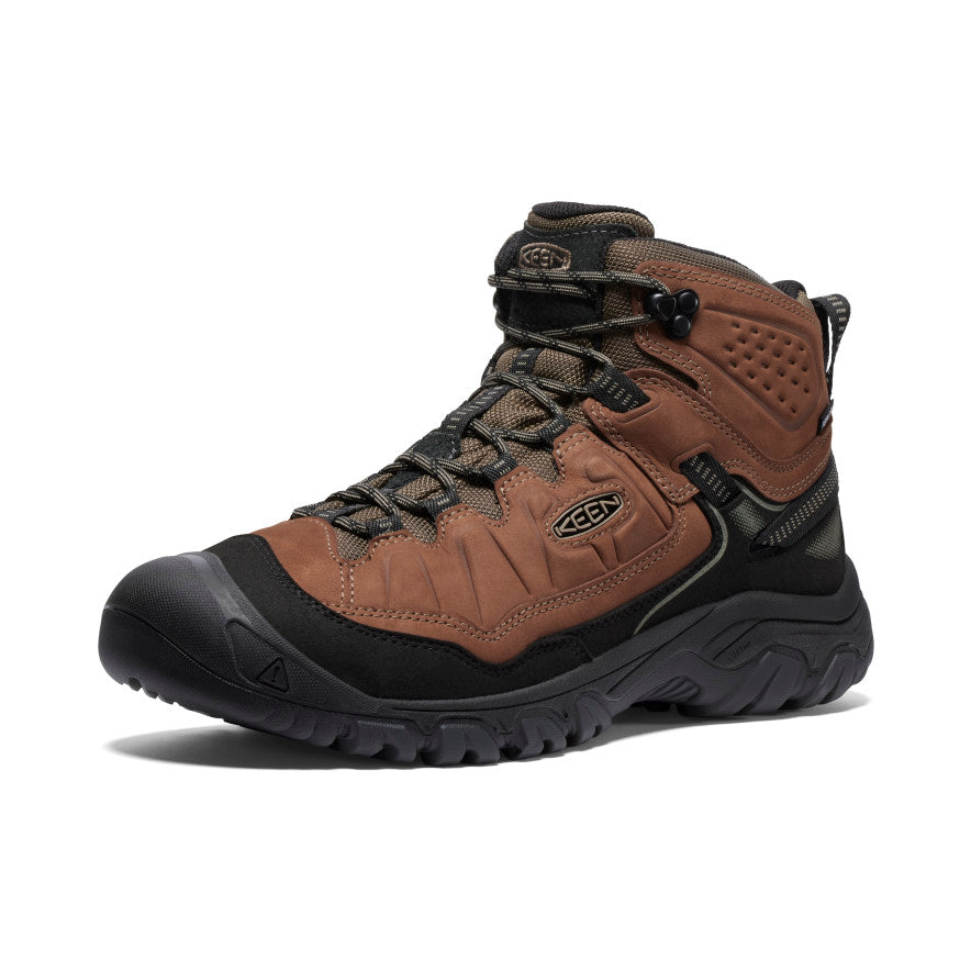 Men's Targhee IV Wide Waterproof Hiking Boot Bison/Black - Keen