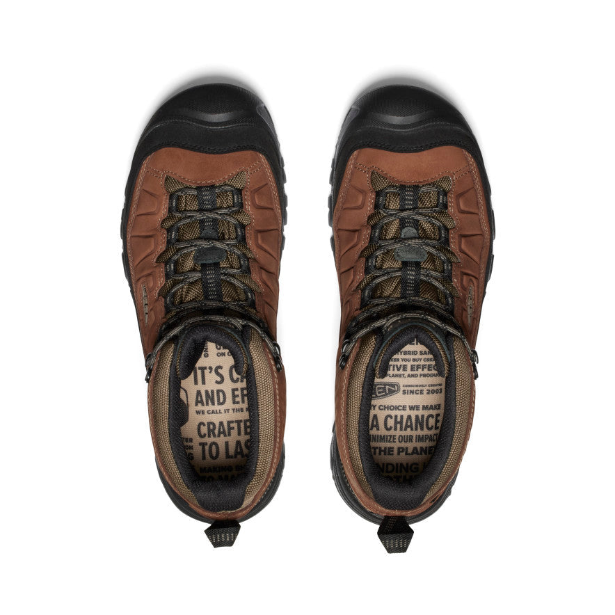 Men's Targhee IV Wide Waterproof Hiking Boot Bison/Black - Keen