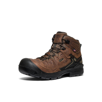 Men's Targhee IV Waterproof Work Boot (Carbon Toe) Dark Earth/Black - Keen