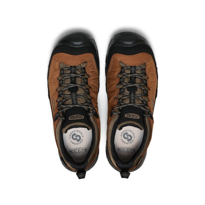 Men's Targhee IV Wide Waterproof Hiking Shoe Bison/Black - Keen