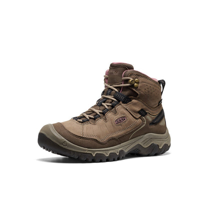 Women's Targhee IV Wide Waterproof Hiking Boot Brindle/Nostalgia Rose - Keen