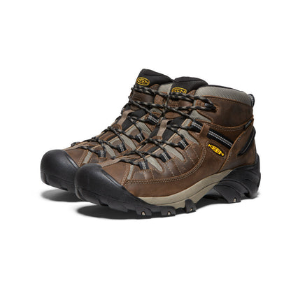 Men's Targhee II Mid Waterproof Hiking Boots Shitake/Brindle - Keen