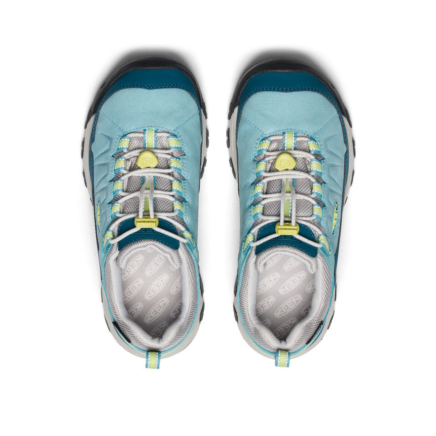 Big Kids' Targhee IV Waterproof Hiking Shoe Reef Waters/Daiquiri Green - Keen