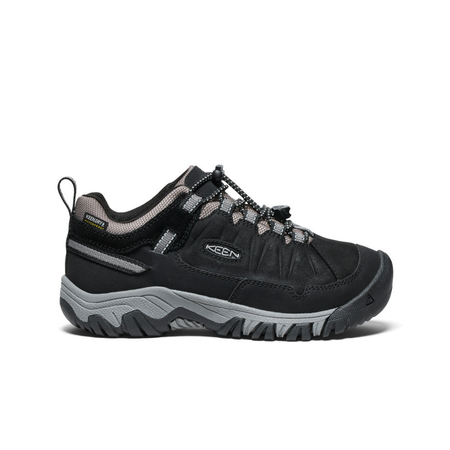 Big Kids' Targhee IV Waterproof Hiking Shoe Black/Steel Grey - Keen