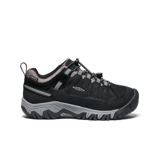 Big Kids' Targhee IV Waterproof Hiking Shoe Black/Steel Grey - Keen