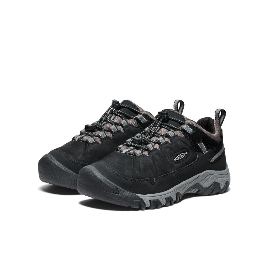Big Kids' Targhee IV Waterproof Hiking Shoe Black/Steel Grey - Keen