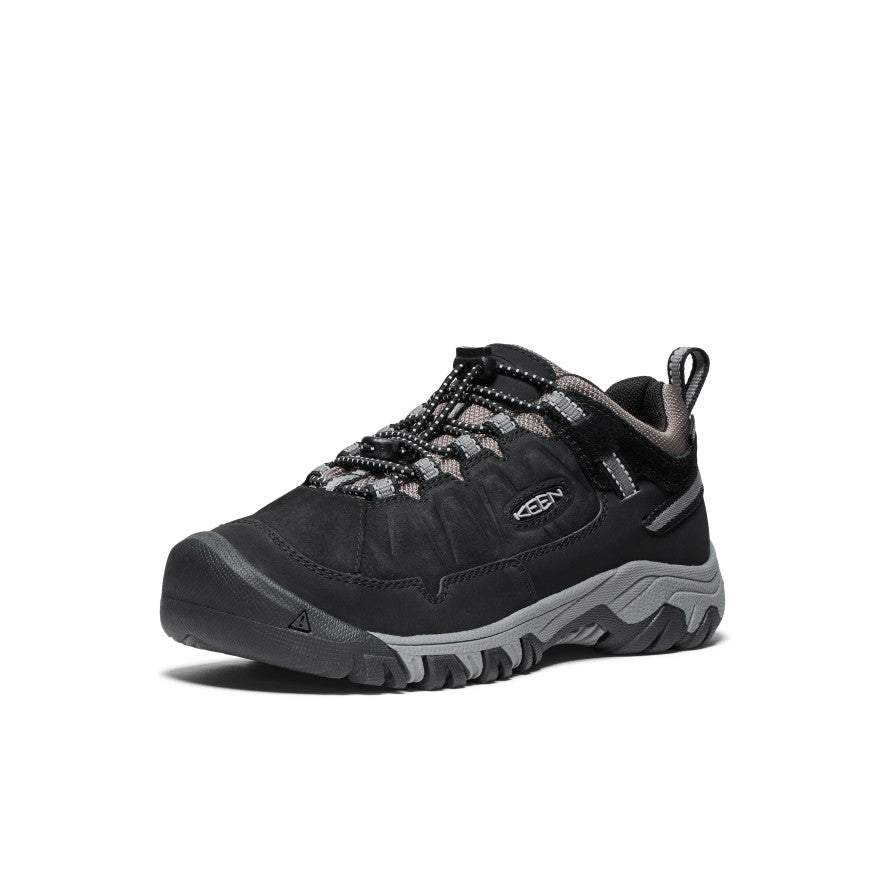 Big Kids' Targhee IV Waterproof Hiking Shoe Black/Steel Grey - Keen