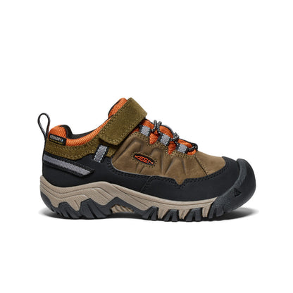 Little Kids' Targhee IV Waterproof Hiking Shoe Dark Olive/Gold Flame - Keen