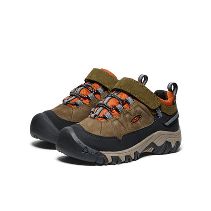 Little Kids' Targhee IV Waterproof Hiking Shoe Dark Olive/Gold Flame - Keen