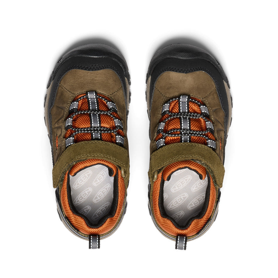 Little Kids' Targhee IV Waterproof Hiking Shoe Dark Olive/Gold Flame - Keen