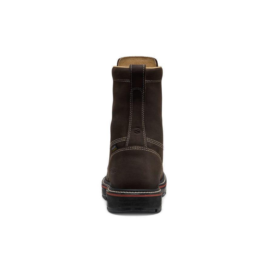 Men's Liberty 8" Waterproof 90° Heel Boot (Carbon Toe) Coffee Bean/Black - Keen