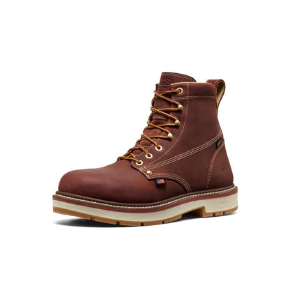 Men's Liberty 6" Waterproof 90° Heel Boot (Soft Toe) Bombay Brown/Gum - Keen