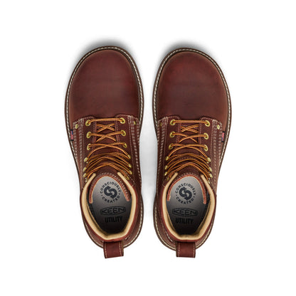 Men's Liberty 6" Waterproof 90° Heel Boot (Soft Toe) Bombay Brown/Gum - Keen