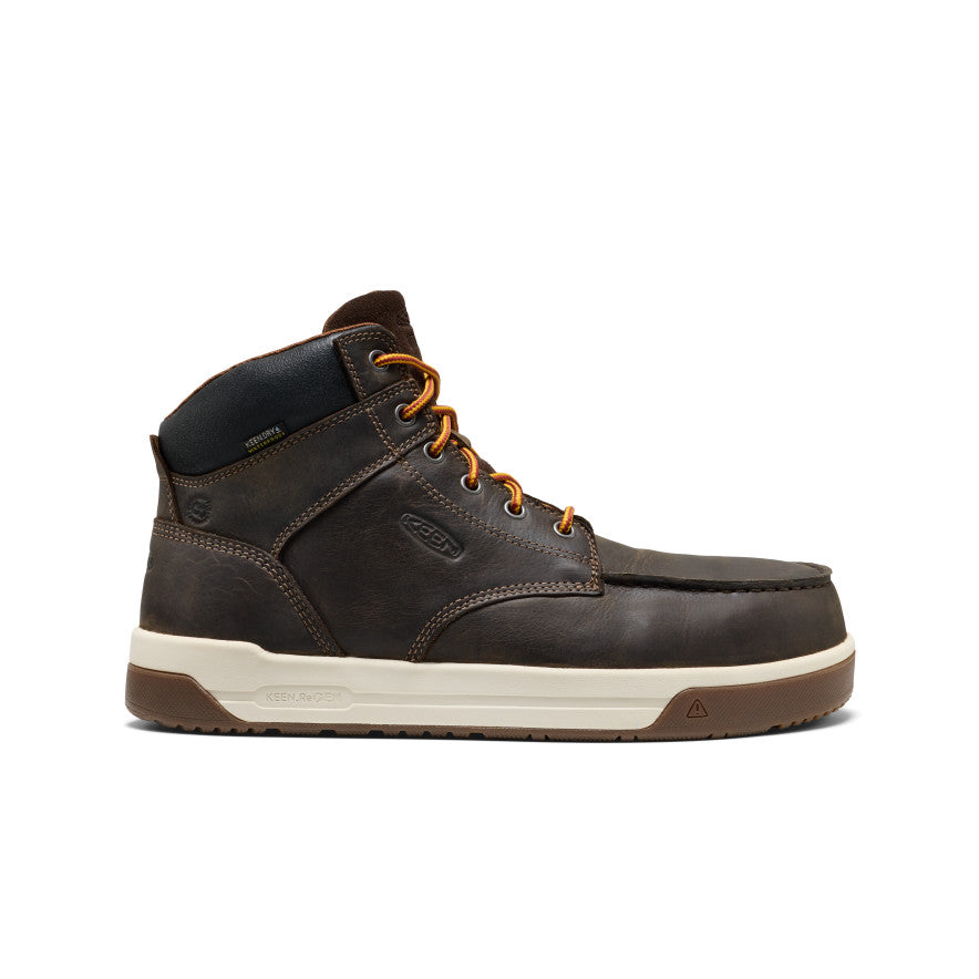 Men's Gibson Waterproof Work Boot (Carbon Toe) Cascade Brown/Gum - Keen