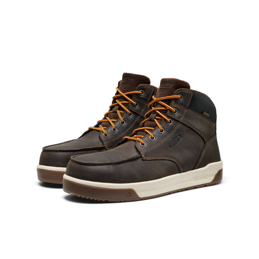 Men's Gibson Waterproof Work Boot (Carbon Toe) Cascade Brown/Gum - Keen