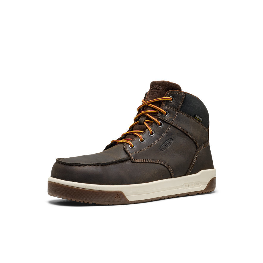Men's Gibson Waterproof Work Boot (Carbon Toe) Cascade Brown/Gum - Keen