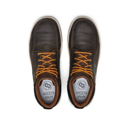 Men's Gibson Waterproof Work Boot (Carbon Toe) Cascade Brown/Gum - Keen