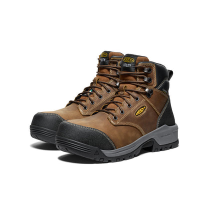 Men's CSA Evanston 6" Waterproof Boot (Carbon Toe) Bison/Black - Keen