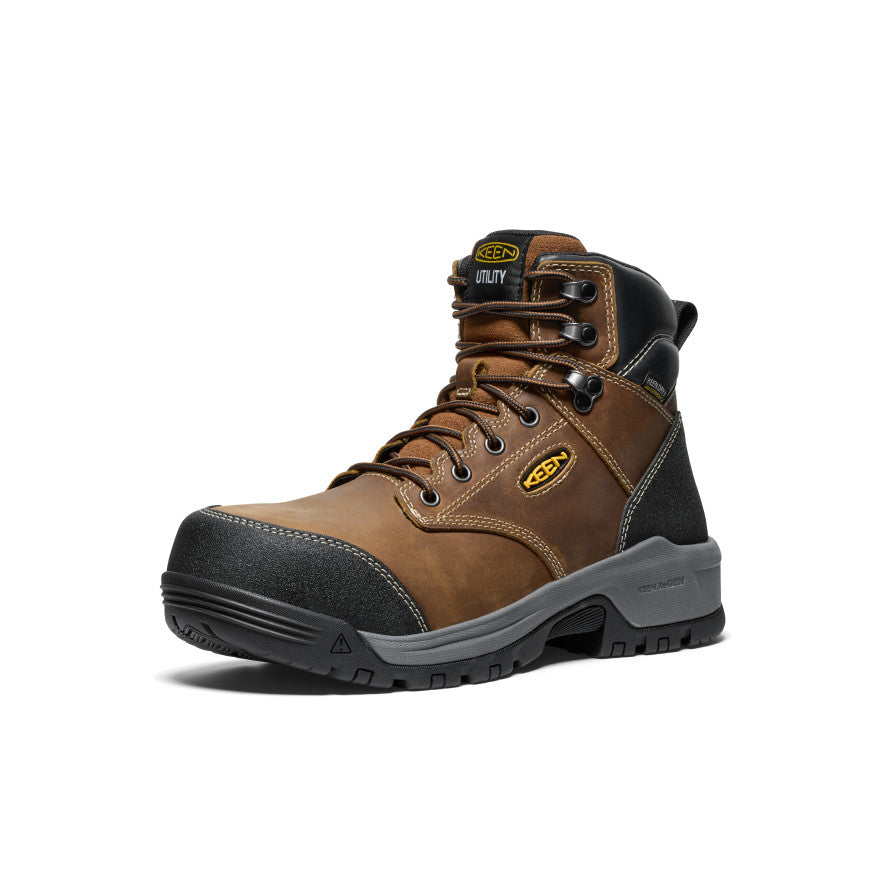 Men's CSA Evanston 6" Waterproof Boot (Carbon Toe) Bison/Black - Keen