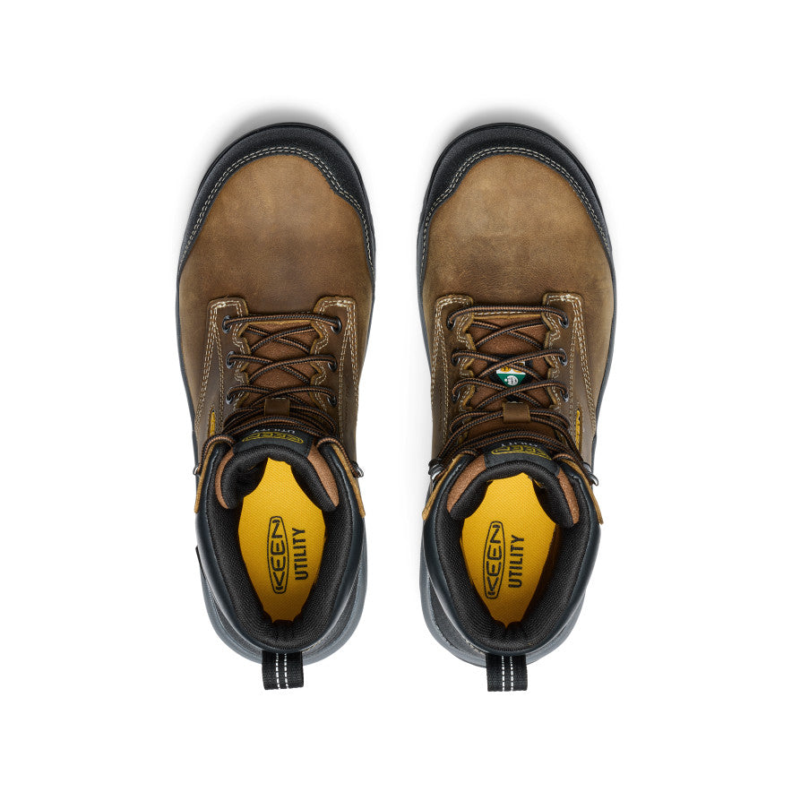 Men's CSA Evanston 6" Waterproof Boot (Carbon Toe) Bison/Black - Keen