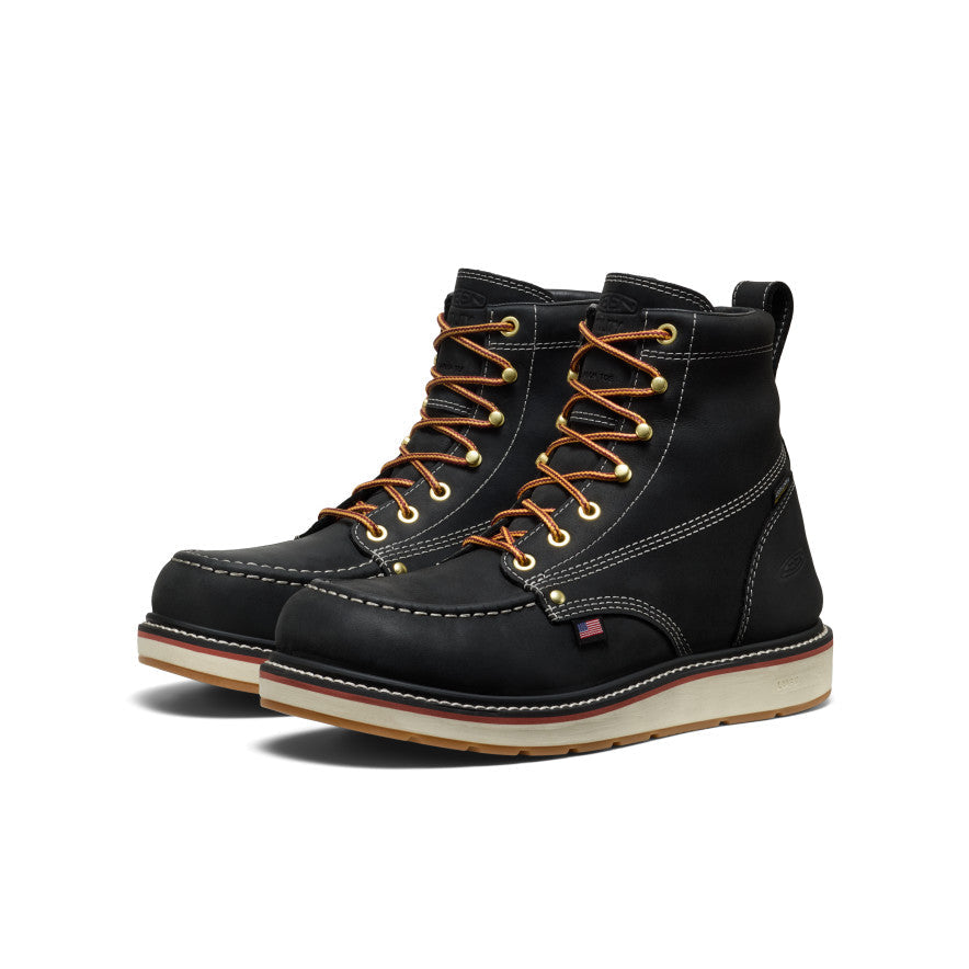 Men's Liberty 6" Waterproof Boot (Carbon Toe) Black/Gum - Keen