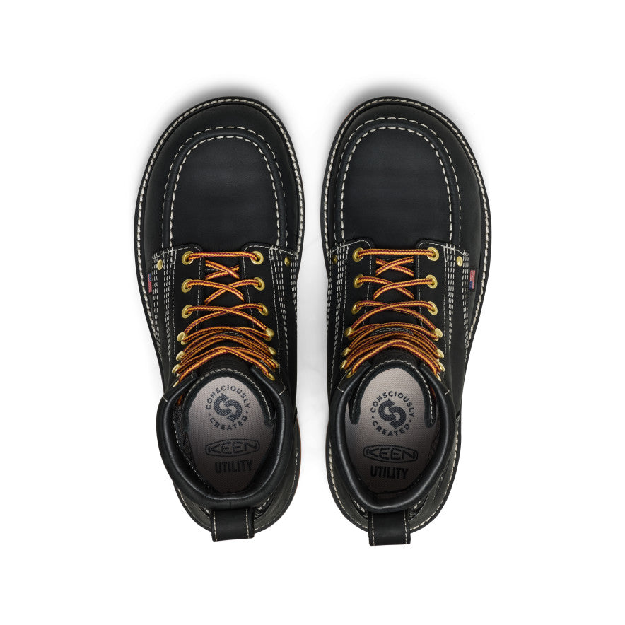 Men's Liberty 6" Waterproof Boot (Carbon Toe) Black/Gum - Keen