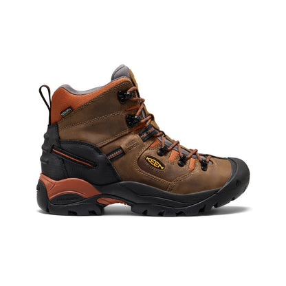 Men's Pittsburgh Energy 6" Waterproof Boot (Soft Toe) Cascade Brown/Black - Keen