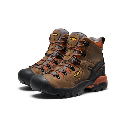 Men's Pittsburgh Energy 6" Waterproof Boot (Soft Toe) Cascade Brown/Black - Keen