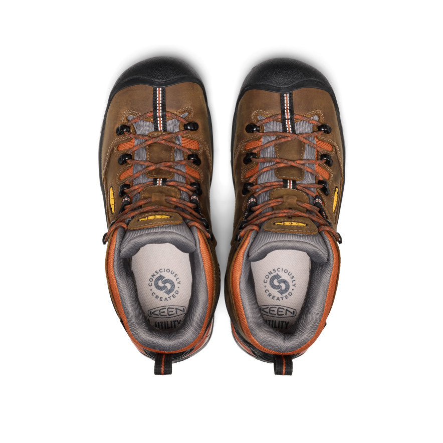 Men's Pittsburgh Energy 6" Waterproof Boot (Soft Toe) Cascade Brown/Black - Keen