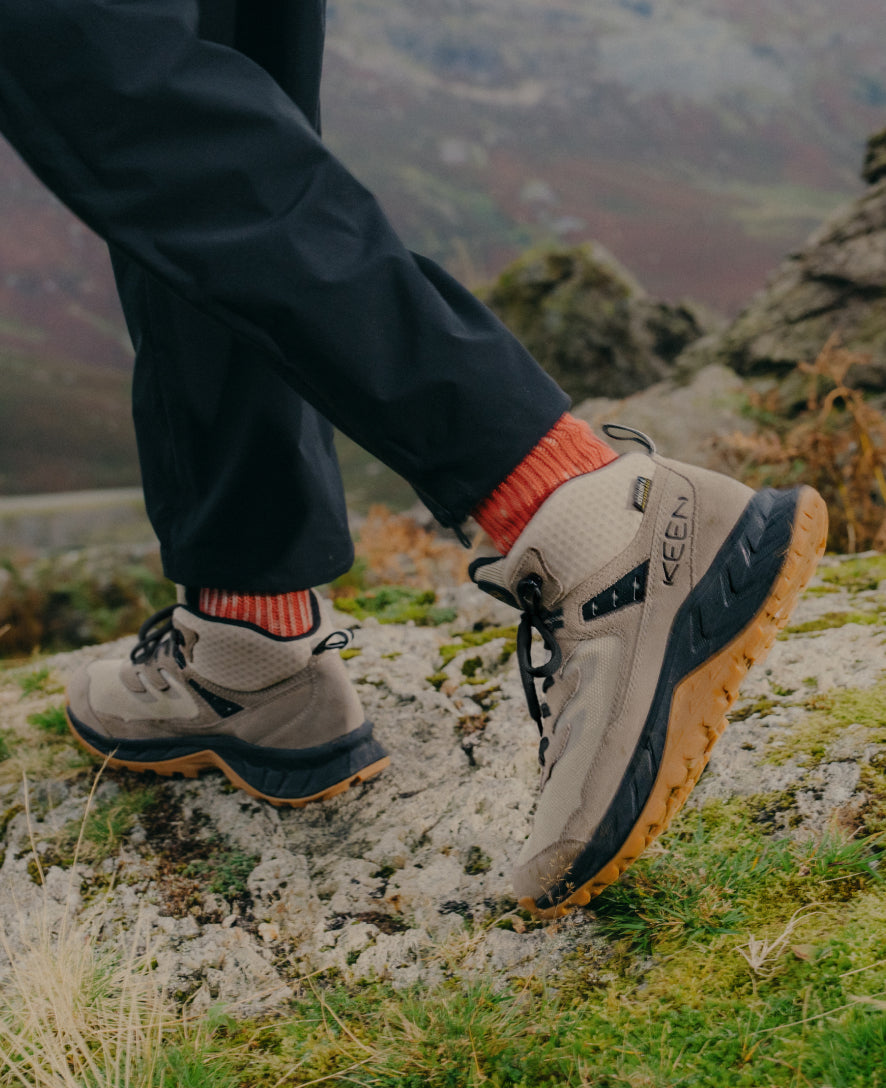 Men's Hightrail Waterproof Hiking Boot Safari/Steel Grey - Keen