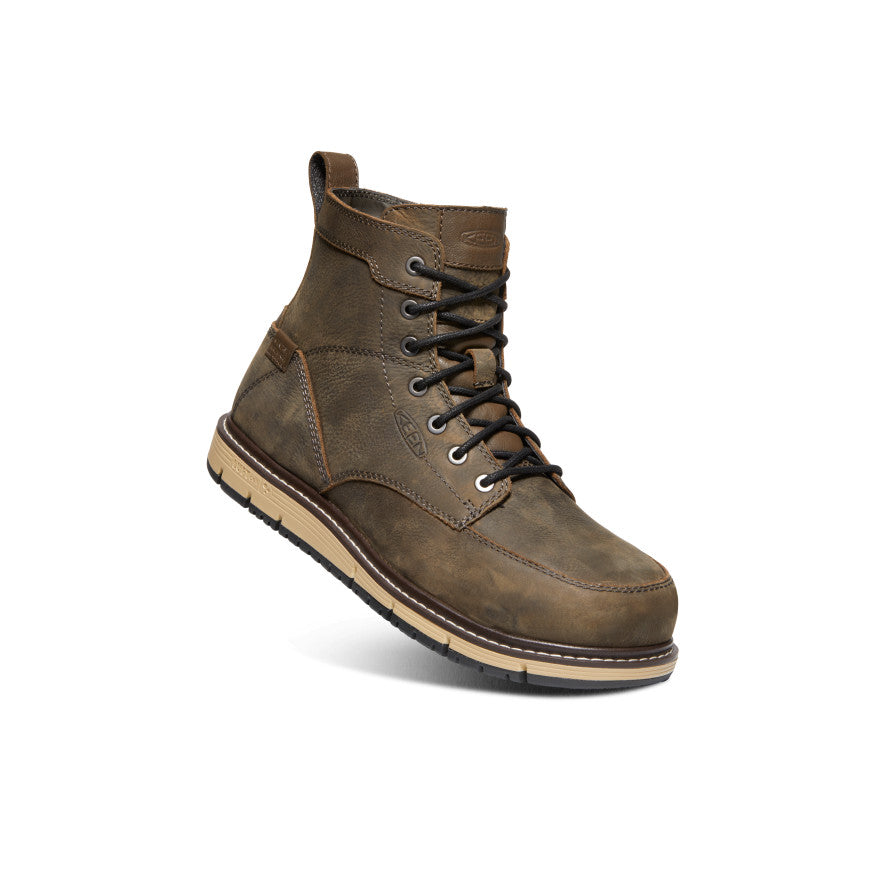 Men's San Jose 6" Waterproof Boot (Aluminum Toe) Cascade Brown/Black - Keen