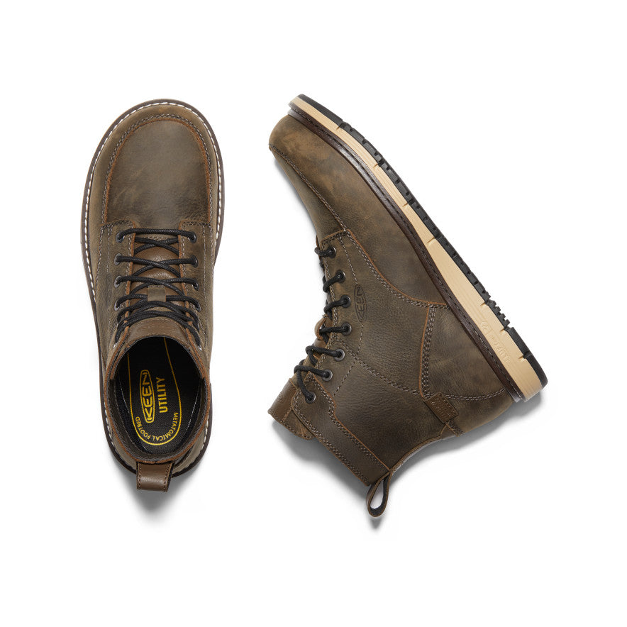 Men's San Jose 6" Waterproof Boot (Aluminum Toe) Cascade Brown/Black - Keen
