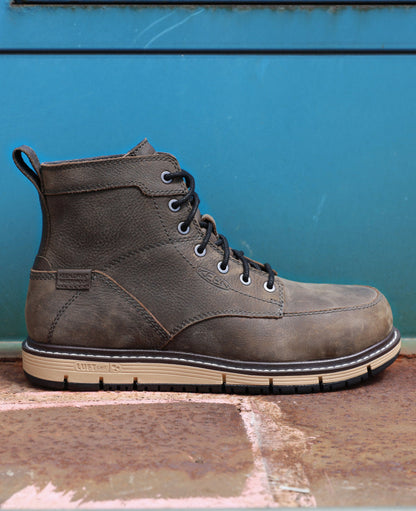 Men's San Jose 6" Waterproof Boot (Aluminum Toe) Cascade Brown/Black - Keen