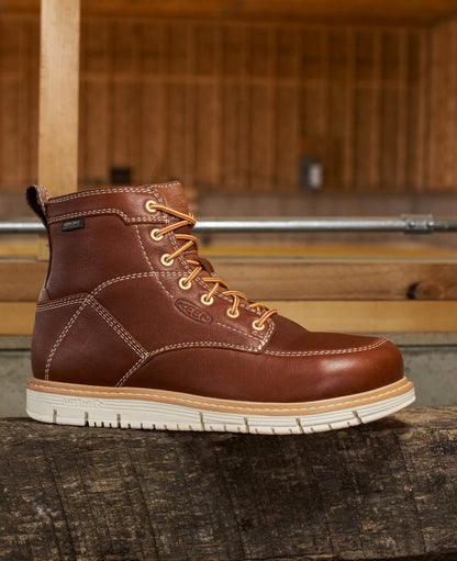 Men's San Jose 6" Waterproof Boot (Soft Toe) Cascade Brown - Keen