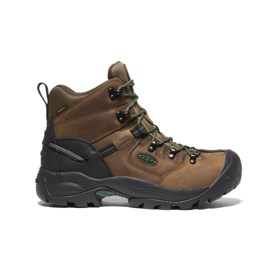 Men's Pittsburgh Energy 6" Waterproof Boot (Carbon Toe) Cascade Brown/Greener Pastures - Keen