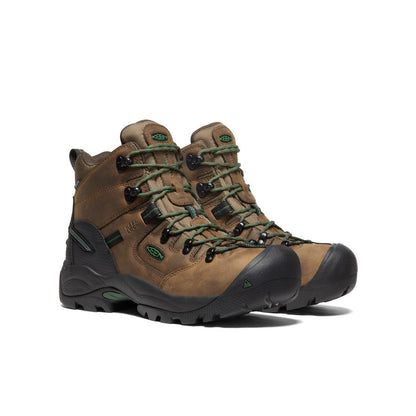 Men's Pittsburgh Energy 6" Waterproof Boot (Carbon Toe) Cascade Brown/Greener Pastures - Keen
