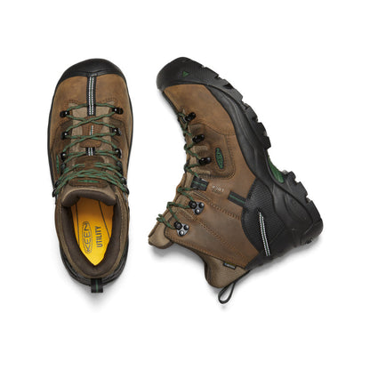 Men's Pittsburgh Energy 6" Waterproof Boot (Carbon Toe) Cascade Brown/Greener Pastures - Keen