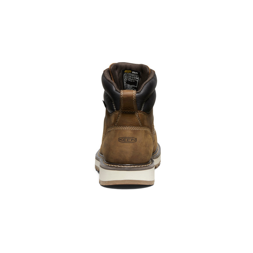Men's Cincinnati 6" Waterproof 90° Heel Boot (Carbon Toe) Belgian/Sandshell - Keen