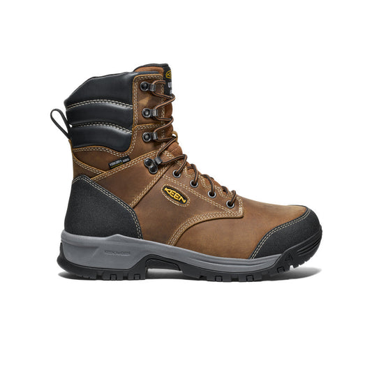 Men's Evanston 8" Insulated Waterproof Boot (Soft Toe) Bison/Black - Keen