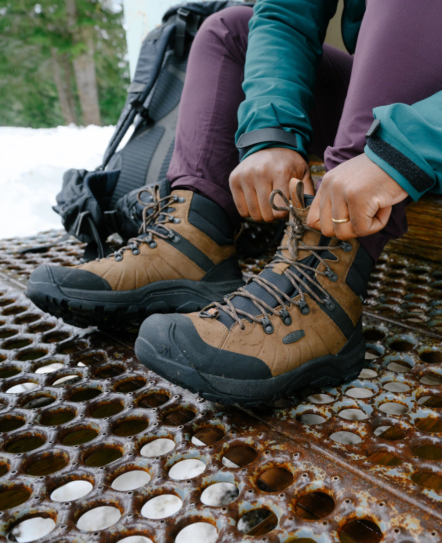Men's Revel IV Polar Waterproof Boot Bison/Orange Pepper - Keen