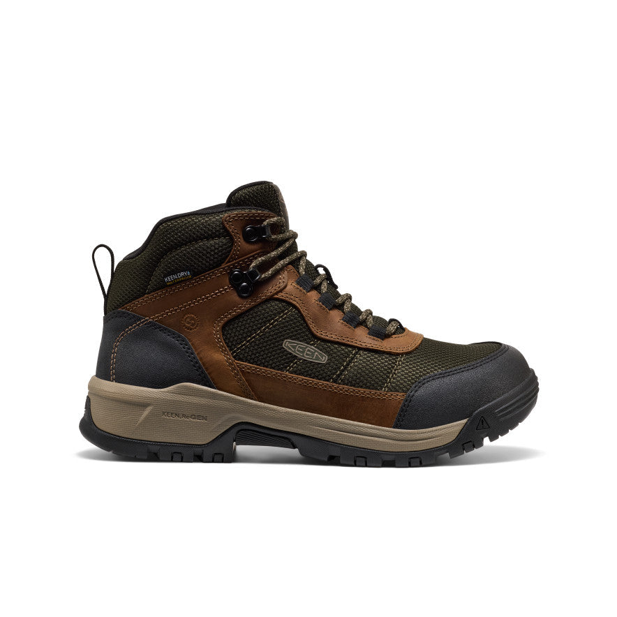 Men's Skokie Waterproof Work Boot (Soft Toe) Forest Night/Black - Keen