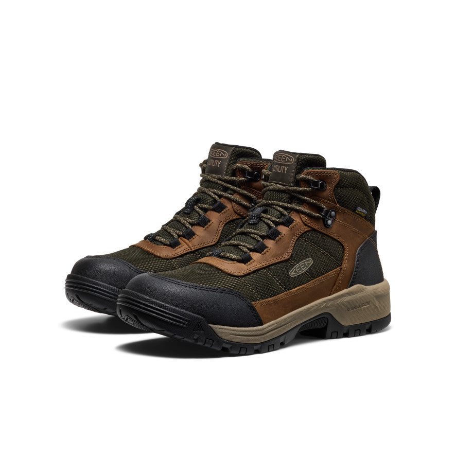 Men's Skokie Waterproof Work Boot (Soft Toe) Forest Night/Black - Keen