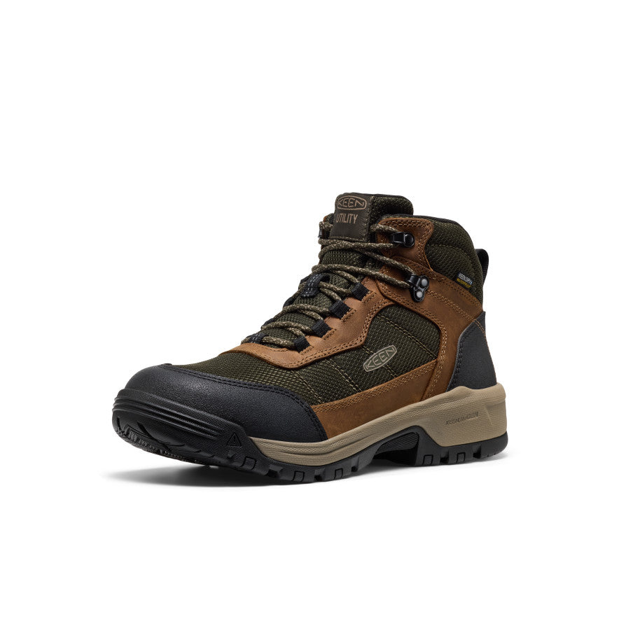 Men's Skokie Waterproof Work Boot (Soft Toe) Forest Night/Black - Keen