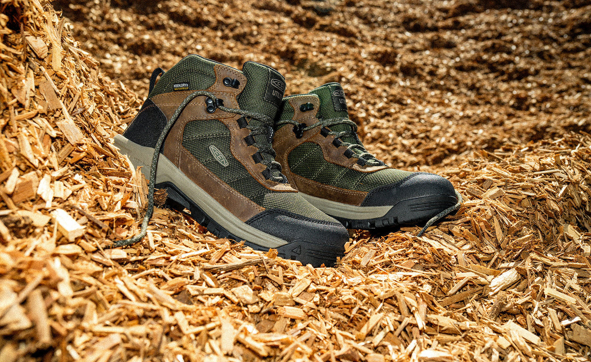 Men's Skokie Waterproof Work Boot (Soft Toe) Forest Night/Black - Keen