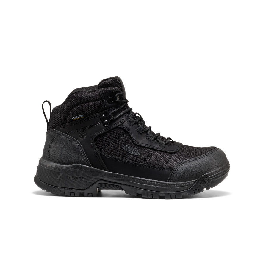 Men's Skokie Waterproof Work Boot (Soft Toe) Black/Black - Keen