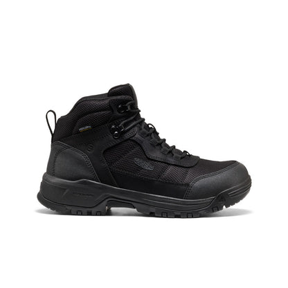 Men's Skokie Waterproof Work Boot (Soft Toe) Black/Black - Keen