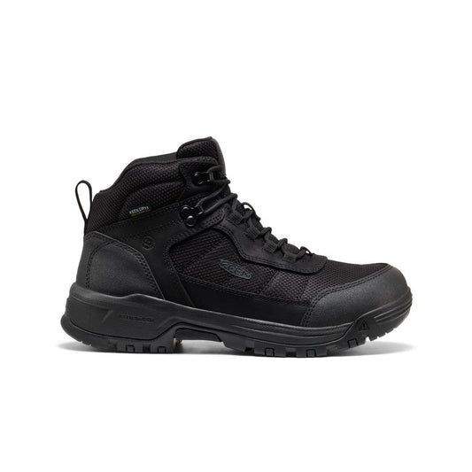 Men's Skokie Waterproof Work Boot (Soft Toe) Black/Black - Keen