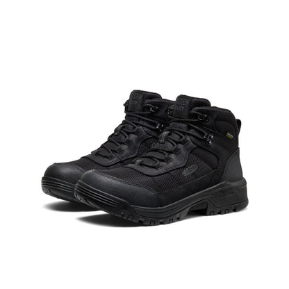 Men's Skokie Waterproof Work Boot (Soft Toe) Black/Black - Keen